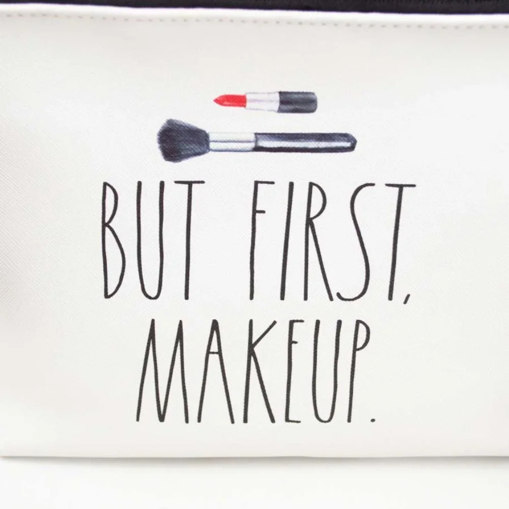 RAE DUNN Cosmetic Bags But First Make Up Get Cute
